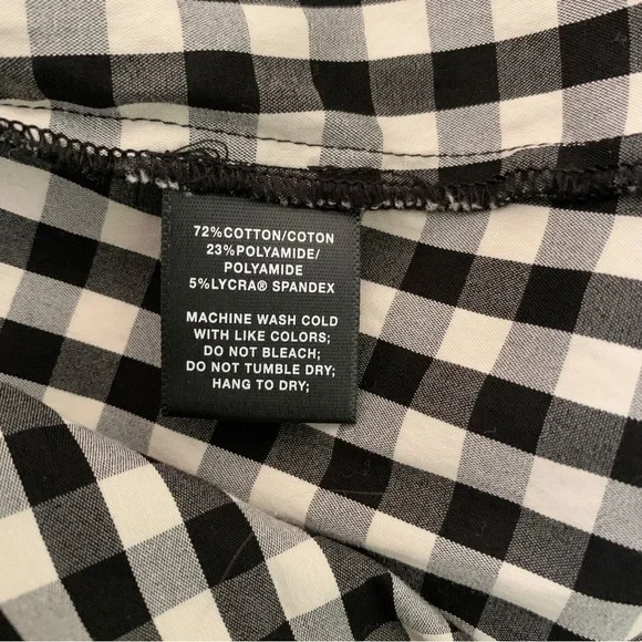 Lafayette 148 Leigh Button Front Poplin Gingham Shirt Sz 6 - Picture 7 of 8